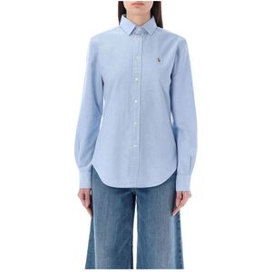 Polo Ralph Lauren, Dames, Blouses & Shirts, Blauw, Maat: 2XS Katoen,