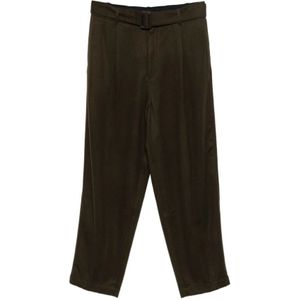 Emporio Armani, Heren, Broeken, Grijs, Maat: M Wol,