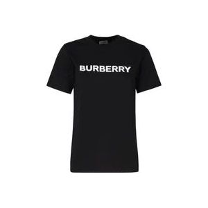 Burberry Zwarte T-shirts en Polos met 98% Katoen , Black , Dames , Maat: S