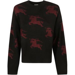 Burberry, Dames, Sweatshirts & Hoodies, Zwart, Maat: M Katoen,