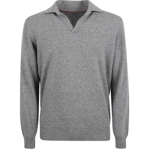 Brunello Cucinelli, Heren, Truien, Grijs, Maat: 2XL Kasjmier,