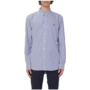 Polo Ralph Lauren, Heren, Overhemden, Blauw, Maat: 2XL Katoen,