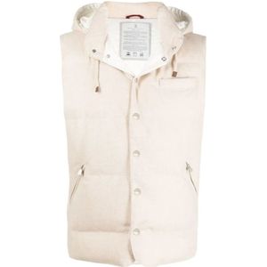 Brunello Cucinelli, Heren, Jassen, Beige, Maat: XL Leer,