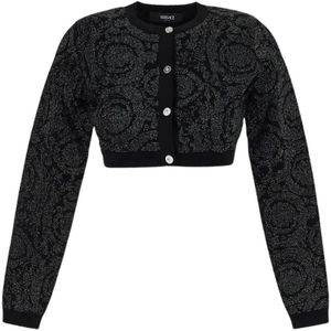 Versace, Dames, Truien, Zwart, Maat: M Viscose,