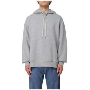 Valentino, Heren, Sweatshirts & Hoodies, Grijs, Maat: M Katoen,