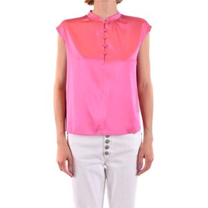 Pinko, Dames, Blouses & Shirts, Roze, Maat: XS Satijn,