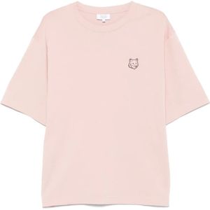Maison Kitsuné, Heren, Tops, Roze, Maat: L Katoen,