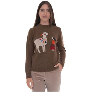 Weekend Max Mara, Dames, Truien, Bruin, Maat: L Wol,