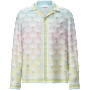 Casablanca, Heren, Overhemden, Veelkleurig, Maat: M Zijde,