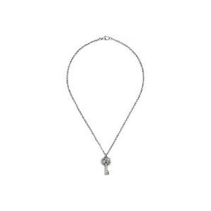 Gucci Dubbele G Sleutel Ketting - Sterling Zilver , Gray , Dames , Maat: ONE Size