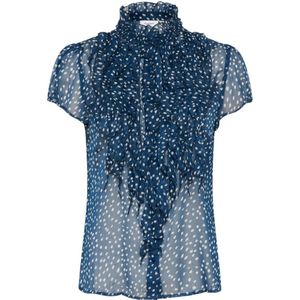 Saint Tropez, Dames, Blouses & Shirts, Blauw, Maat: L