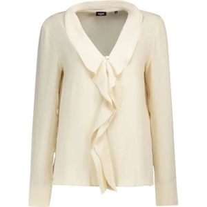 Emme DI Marella, Dames, Blouses & Shirts, Wit, Maat: S Zijde,