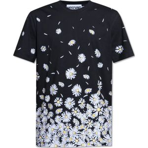 Moschino, Heren, Tops, Zwart, Maat: M Katoen,