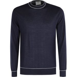 Eleventy, Heren, Truien, Blauw, Maat: L Zijde,