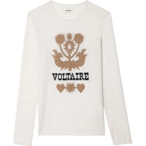 Zadig & Voltaire, Dames, Tops, Beige, Maat: M Wol,