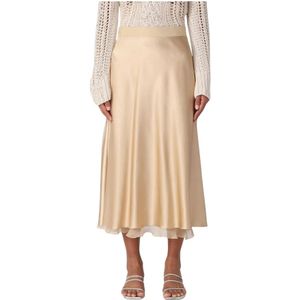 Ermanno Scervino, Dames, Rokken, Beige, Maat: S Zijde,