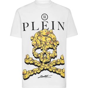 Philipp Plein, unisex, Tops, Wit, Maat: 3XL Katoen,