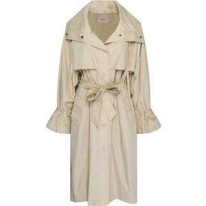 Twinset, Dames, Mantels, Beige, Maat: XL Taf,