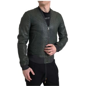 Dolce & Gabbana, Heren, Jassen, Groen, Maat: M Katoen,