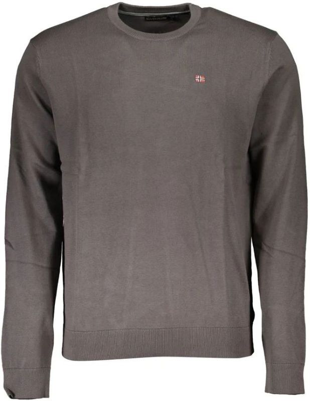 Napapijri - Grijze Katoenen Trui - Heren - 2XL