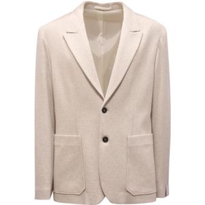Paolo Pecora, Heren, Jassen, Beige, Maat: S Katoen,