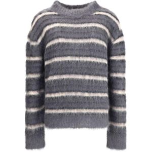 Marni, Heren, Truien, Grijs, Maat: M Mohair,