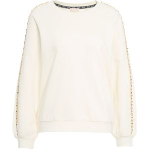 Liu Jo, Dames, Sweatshirts & Hoodies, Wit, Maat: M Katoen,