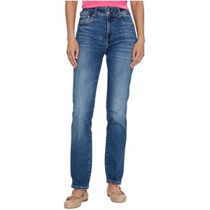 Guess, Dames, Jeans, Blauw, Maat: XL Katoen,
