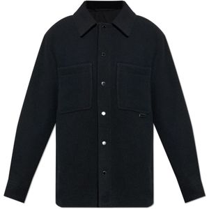 Canada Goose, Heren, Jassen, Zwart, Maat: L Wol,