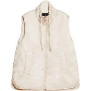 Weekend Max Mara, Dames, Jassen, Beige, Maat: 3XS Zijde,