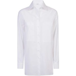 Eleventy, Dames, Blouses & Shirts, Wit, Maat: XS Katoen,