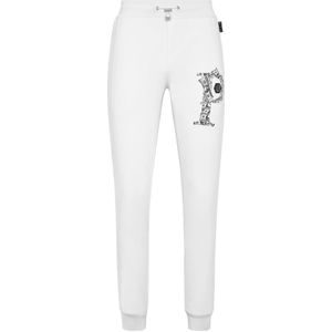 Philipp Plein, Heren, Broeken, Wit, Maat: M Katoen,