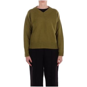 Alpha Studio, Dames, Truien, Groen, Maat: XS Wol,