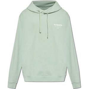 AllSaints, Heren, Sweatshirts & Hoodies, Groen, Maat: XS Katoen,