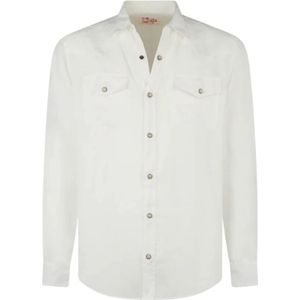 MC2 Saint Barth, Heren, Overhemden, Wit, Maat: S Linnen,