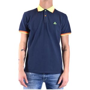 Peuterey, Heren, Tops, Blauw, Maat: S Katoen,