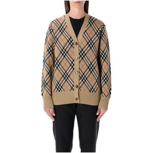 Burberry, Dames, Truien, Beige, Maat: XS Wol,
