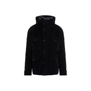 Moncler Blauwe Greselin Winterjas Heren , Black , Heren , Maat: M