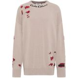 Carlo Colucci - Tijdloze Oversized Trui - Beige - Heren - Gebreid Patroon