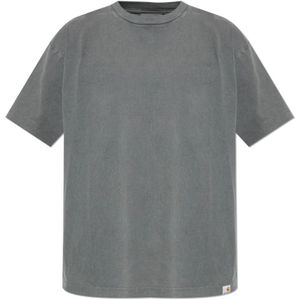 Carhartt WIP - Logo T-Shirt - Grijs - Katoen