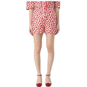 Versace, Dames, Korte broeken, Rood, Maat: XS