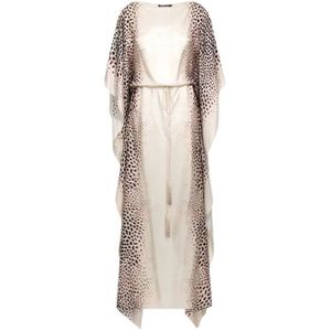 Roberto Cavalli, Dames, Jurken, Beige, Maat: XS