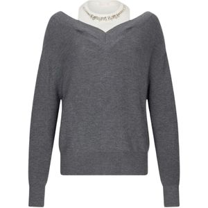 Liu Jo, Dames, Truien, Grijs, Maat: XS