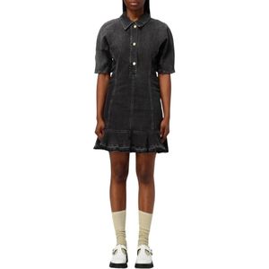 Ganni, Dames, Jurken, Zwart, Maat: XS Katoen,