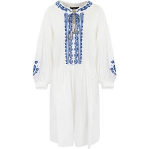 Weekend Max Mara, Dames, Jurken, Veelkleurig, Maat: XL Katoen,