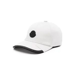 Moncler Stijlvolle Beige Baseball Cap , White , Dames , Maat: ONE Size
