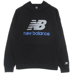New Balance, Heren, Sweatshirts & Hoodies, Zwart, Maat: XL Katoen,