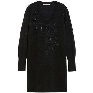 Pennyblack, Dames, Jurken, Zwart, Maat: XL Wol,