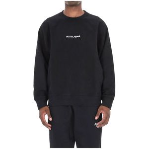 Maison Kitsuné, Heren, Sweatshirts & Hoodies, Zwart, Maat: L Katoen,