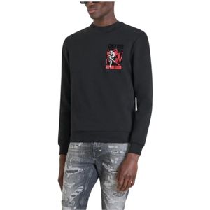 Antony Morato, Heren, Sweatshirts & Hoodies, Zwart, Maat: L Fleece,